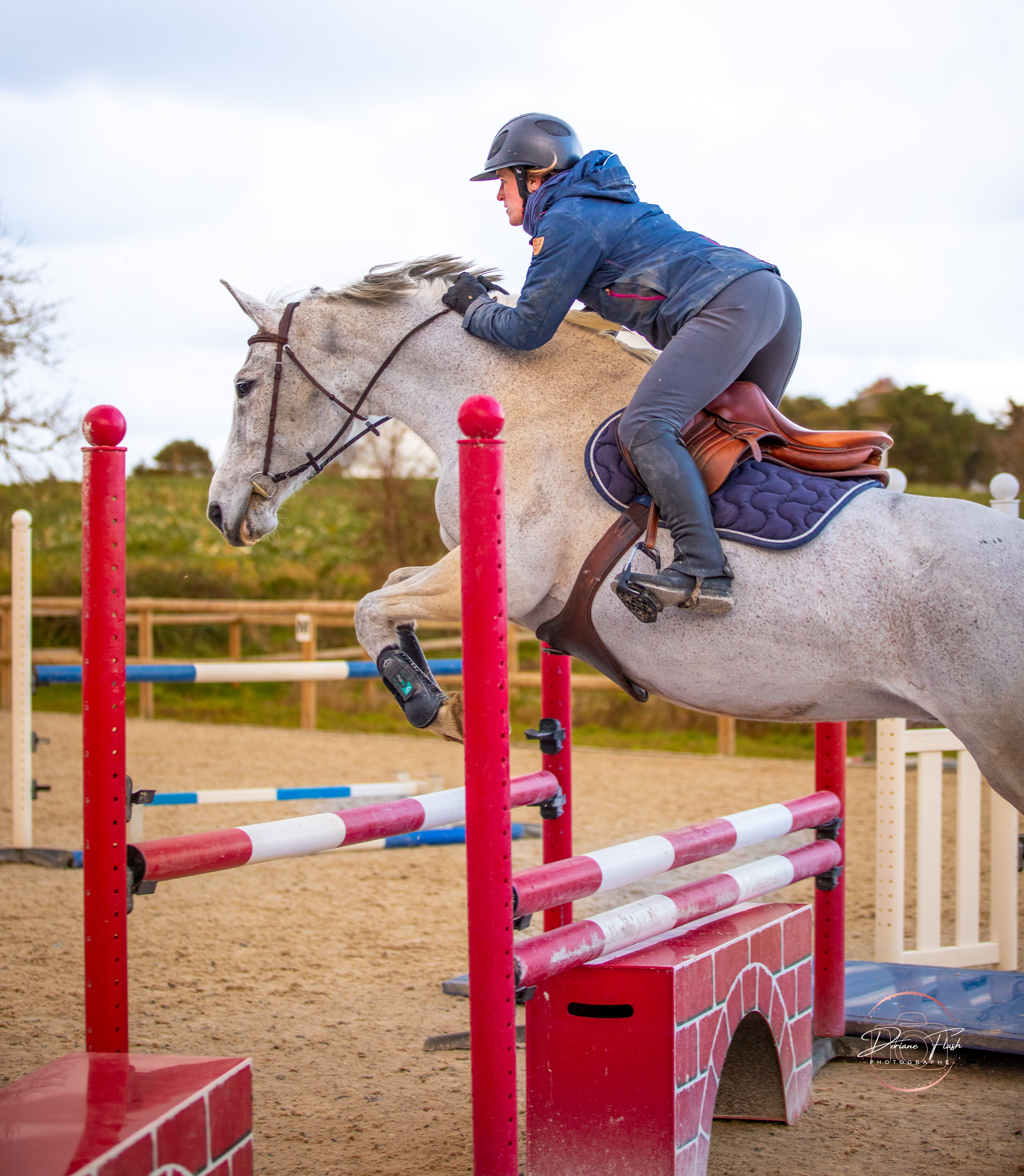 Cavalier en concours accompagné depuis l'Écurie Active Malouine
