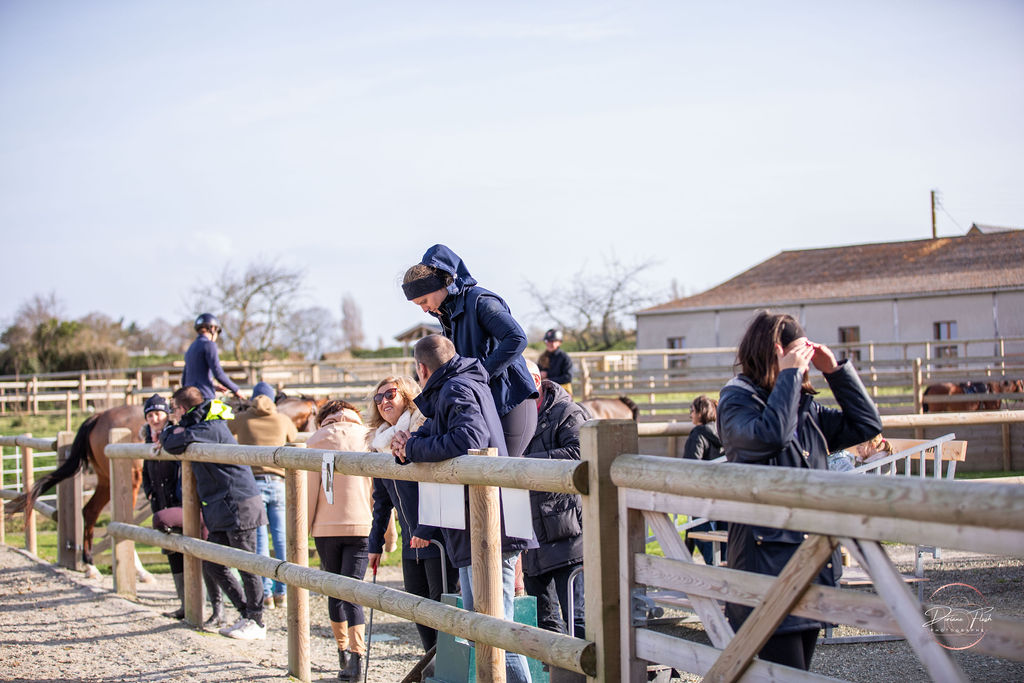 Cours d'équitation sur la carrière de l'Écurie Active Malouine